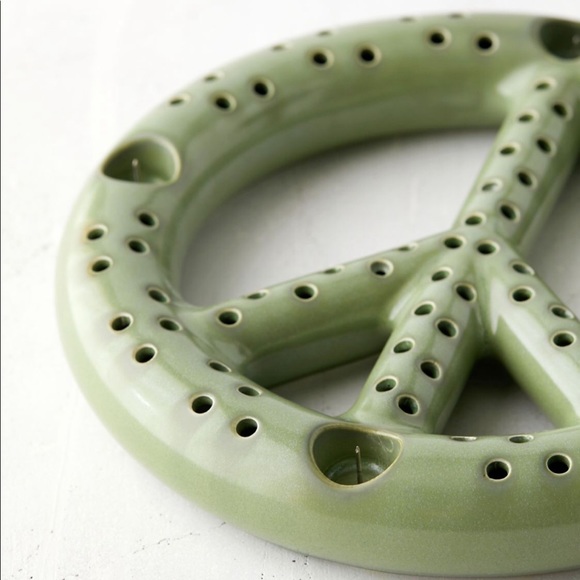 Urban Outfitters Other - Peace Sign Taper Candle Holder